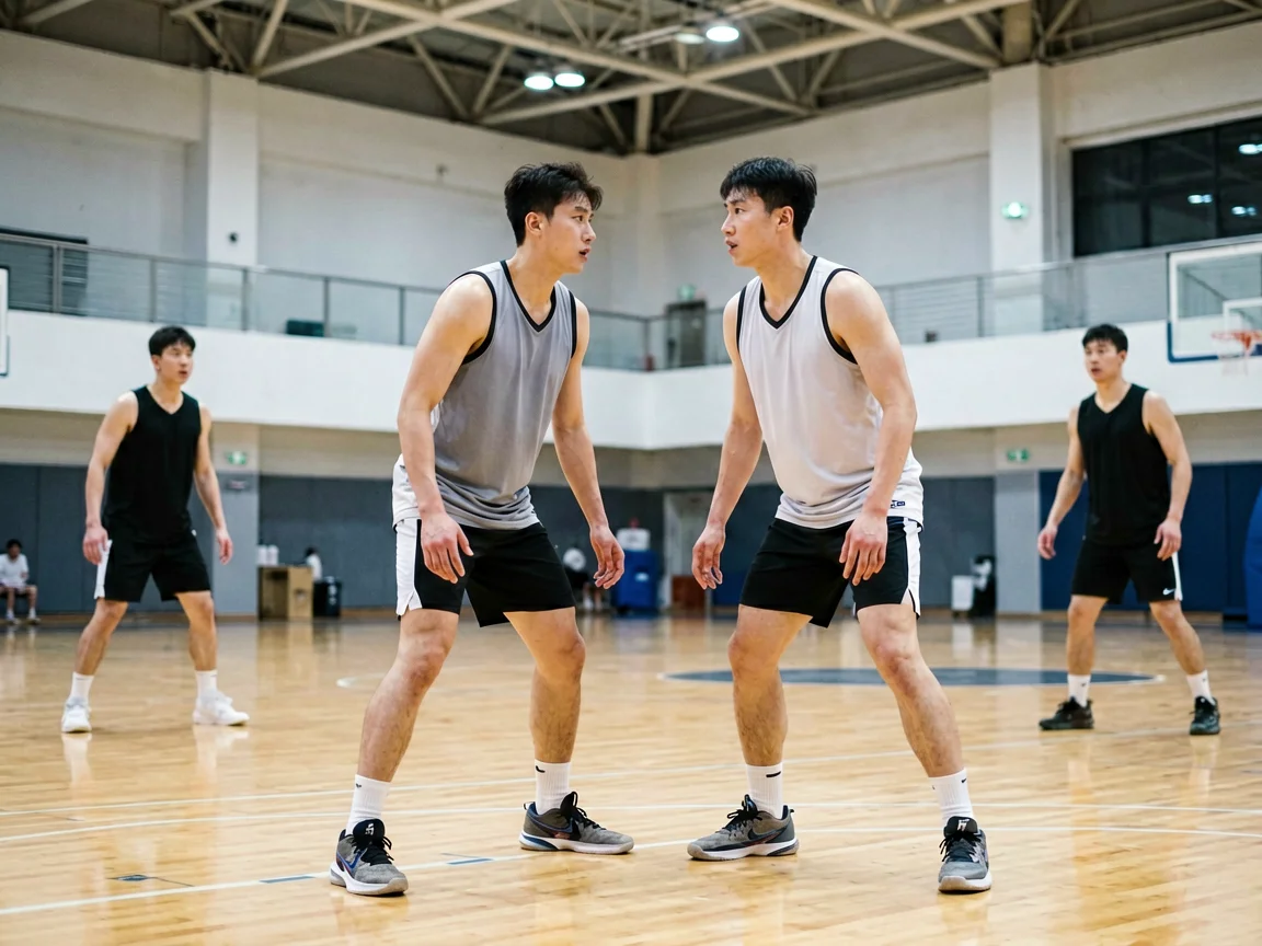 篮球训练现场广厦男篮